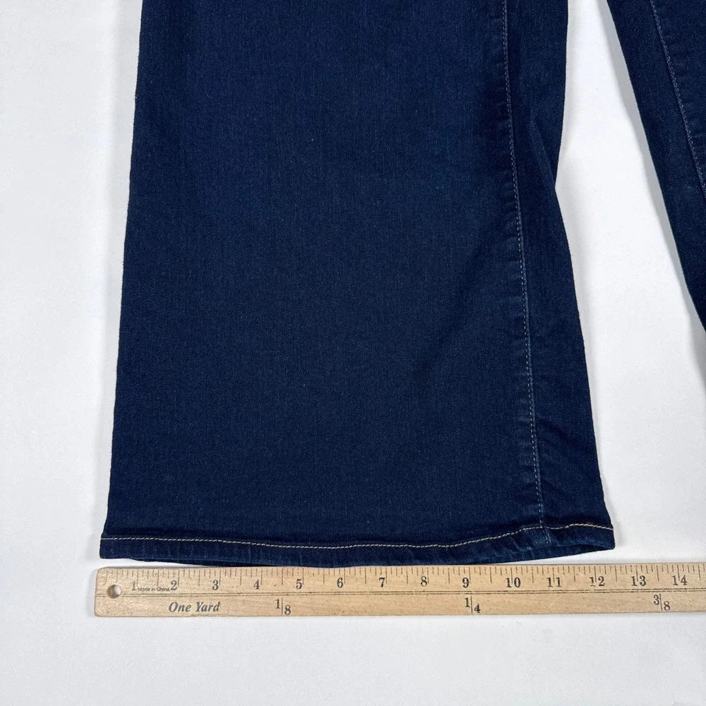 Levis Jeans Womens 30 Blue 318 Shaping Wide Leg Dark Wash High Rise Denim Retro - Picture 7 of 11